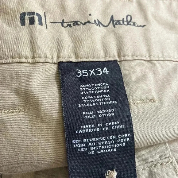 NWT‼️Travis Mathew Men’s The Trifecta Pants in Khaki Tan Size 35X34 - Picture 7 of 10